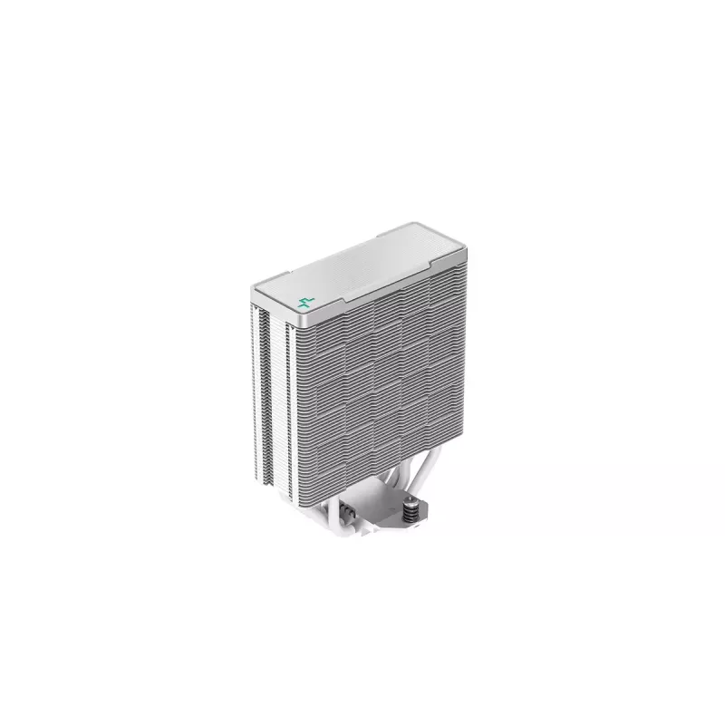 Õhkjahuti DeepCool AK400 WH — 4×6 mm vasest soojustorud, 120 mm FDB-ventilaator, 1850 p/min, 66,47 CFM, ühildub LGA 1700 ja levinud Inteli/AMD pesadega, valge