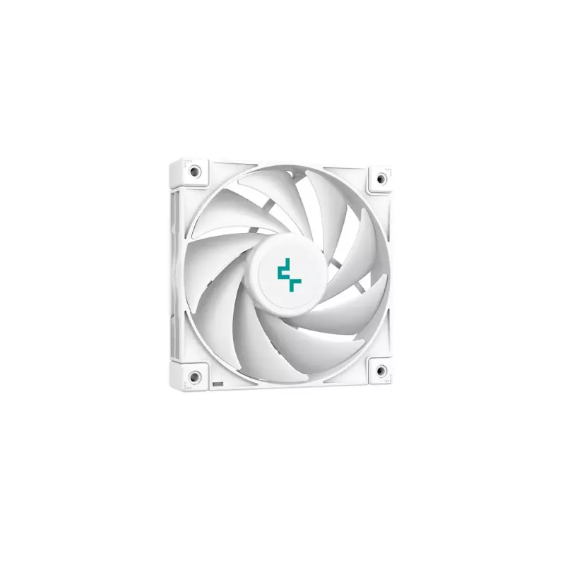 Õhkjahuti DeepCool AK400 WH — 4×6 mm vasest soojustorud, 120 mm FDB-ventilaator, 1850 p/min, 66,47 CFM, ühildub LGA 1700 ja levinud Inteli/AMD pesadega, valge
