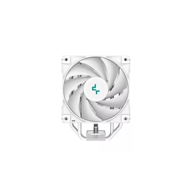 Õhkjahuti DeepCool AK400 WH — 4×6 mm vasest soojustorud, 120 mm FDB-ventilaator, 1850 p/min, 66,47 CFM, ühildub LGA 1700 ja levinud Inteli/AMD pesadega, valge