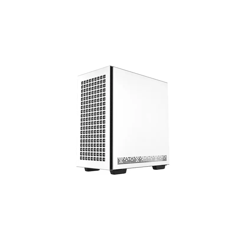 Arvuti korpus DeepCool CH370 WH Mini Tower — valge, micro ATX/Mini-ITX, karastatud klaas, RGB ventilaatorid, 2x 3,5-tollist pesa, 3x 2,5-tollist pesa, GPU kuni 320 mm