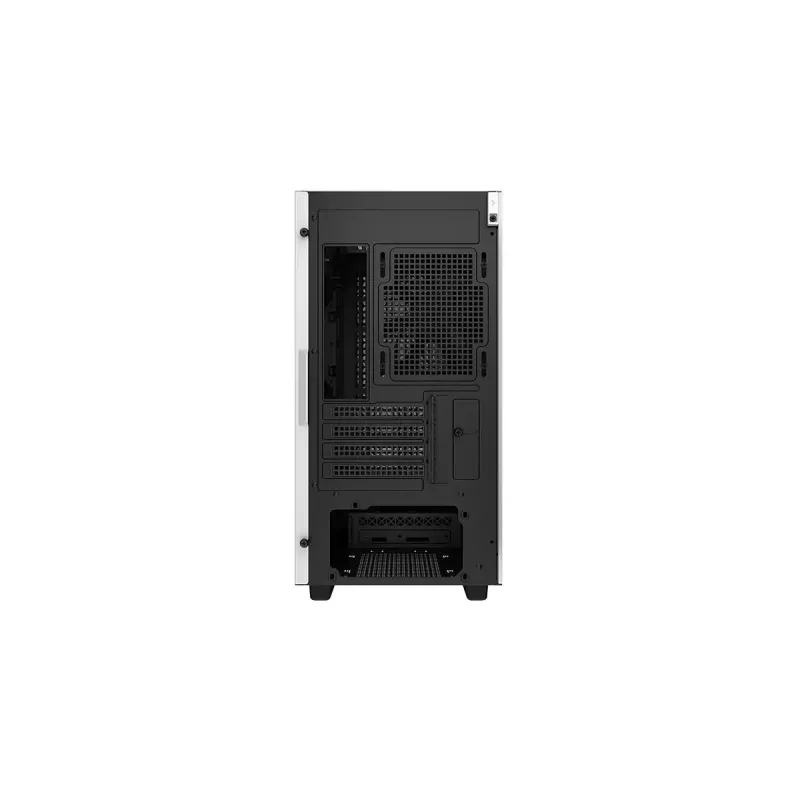 Arvuti korpus DeepCool CH370 WH Mini Tower — valge, micro ATX/Mini-ITX, karastatud klaas, RGB ventilaatorid, 2x 3,5-tollist pesa, 3x 2,5-tollist pesa, GPU kuni 320 mm