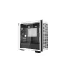 Arvuti korpus DeepCool CH370 WH Mini Tower — valge, micro ATX/Mini-ITX, karastatud klaas, RGB ventilaatorid, 2x 3,5-tollist pesa, 3x 2,5-tollist pesa, GPU kuni 320 mm