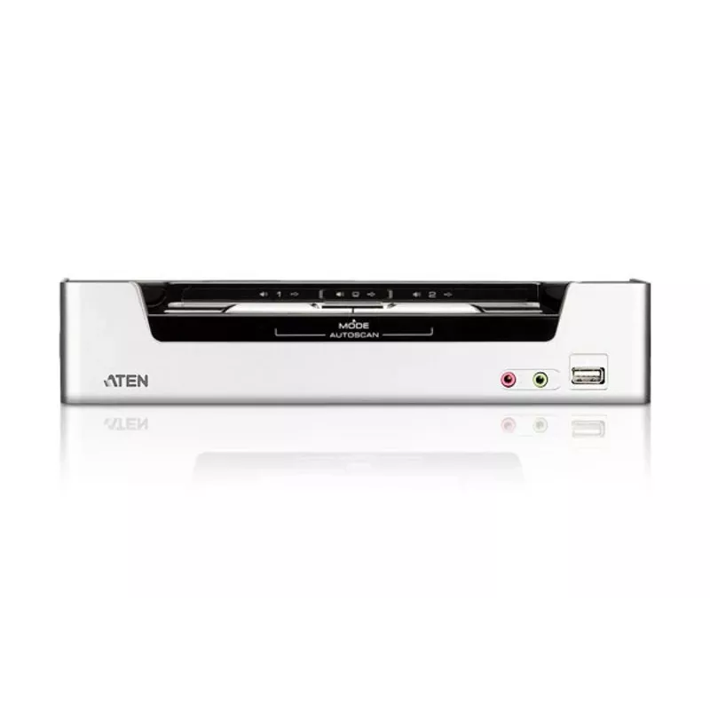 ATEN 2-pordiline USB HDMI KVM-lüliti heli ja USB 2.0 jaoturiga (KVM-kaablid kaasas)