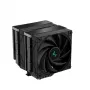 Õhujahuti DeepCool AK620 ZERO DARK 12 cm Must, 6 soojustoru, 2x120 mm PWM ventilaatorit, TDP 260 W, Kõrgus 160 mm