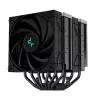 Õhujahuti DeepCool AK620 ZERO DARK 12 cm Must, 6 soojustoru, 2x120 mm PWM ventilaatorit, TDP 260 W, Kõrgus 160 mm