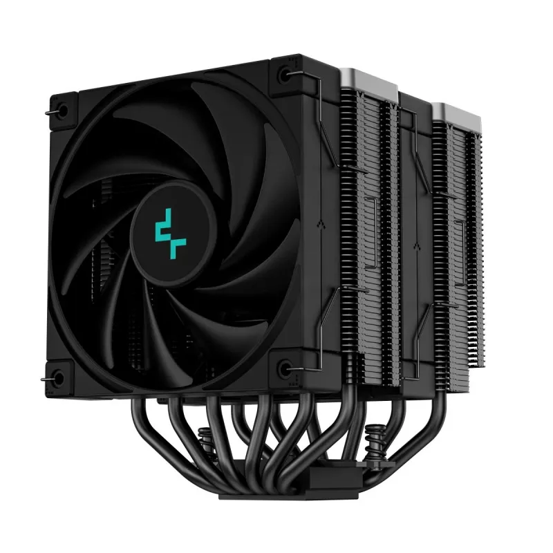 Õhujahuti DeepCool AK620 ZERO DARK 12 cm Must, 6 soojustoru, 2x120 mm PWM ventilaatorit, TDP 260 W, Kõrgus 160 mm
