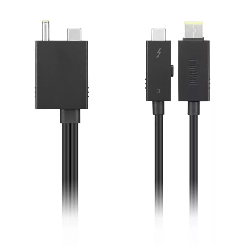 Lenovo 4X91K16970 Thunderbolt kaabel 0.7 m 40 Gbit/s Must
