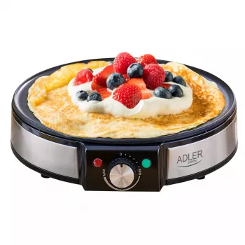 Pannkoogimasin Adler AD 3058 1600 W Must Roostevaba teras
