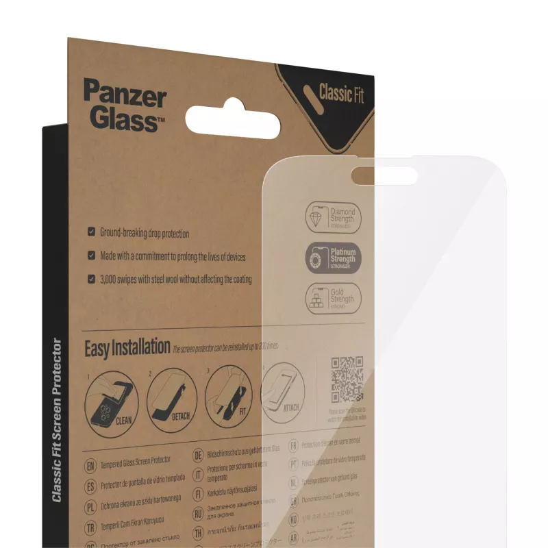 Ekraanikaitse PanzerGlass Apple iPhone 14 Pro Max Classic Fit kriimustuskindel löögikindel