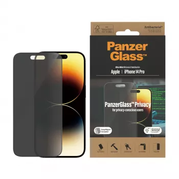 PanzerGlass ® Privaatsuskaitse Ekraanikaitse iPhone 14 Pro | Ultra-Wide Fit koos EasyAligneriga