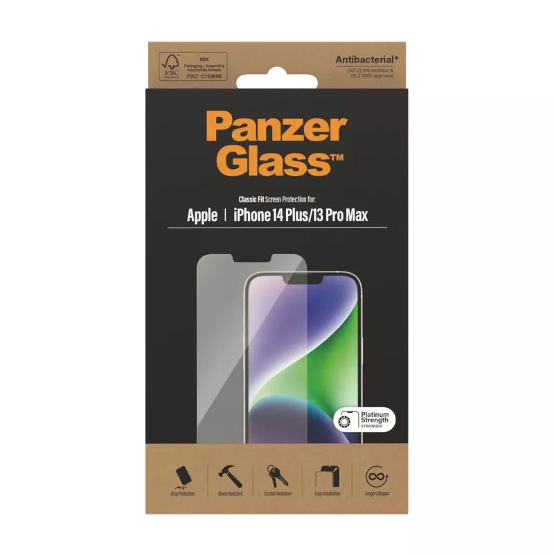 Ekraanikaitse PanzerGlass Apple iPhone 14 Plus 13 Pro Max kriimustus- ja löögikindel