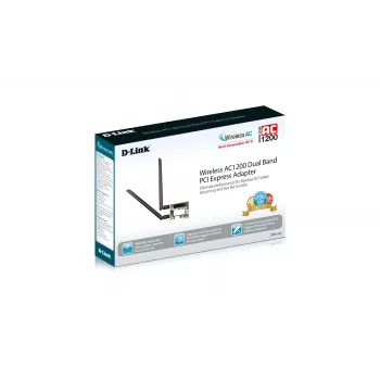 D-Link Wireless AC1200 DualBand PCIe adapter, sisemine, juhtmega, PCI Express, WLAN, Wi-Fi 4 (802.11n), 867 Mbit/s