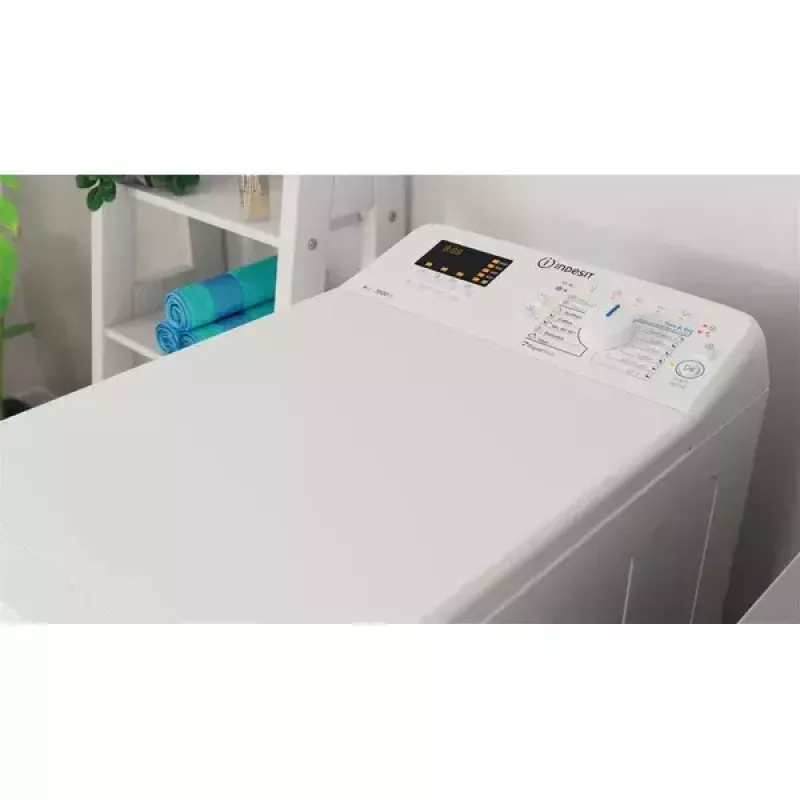 Pealtlaetav pesumasin INDESIT BTW S60400 EU/N — 6 kg, 1000 p/min, energiaklass C, valge
