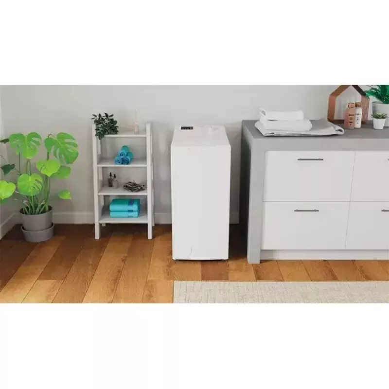 Pealtlaetav pesumasin INDESIT BTW S60400 EU/N — 6 kg, 1000 p/min, energiaklass C, valge