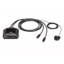 ATEN 2-pordiline USB-C 4K DisplayPort KVM-lüliti kaugpordivalijaga