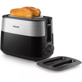 Philips Daily Collection HD2517/90 röster 8 2 viilu(t) 900 W Must, Hõbedane