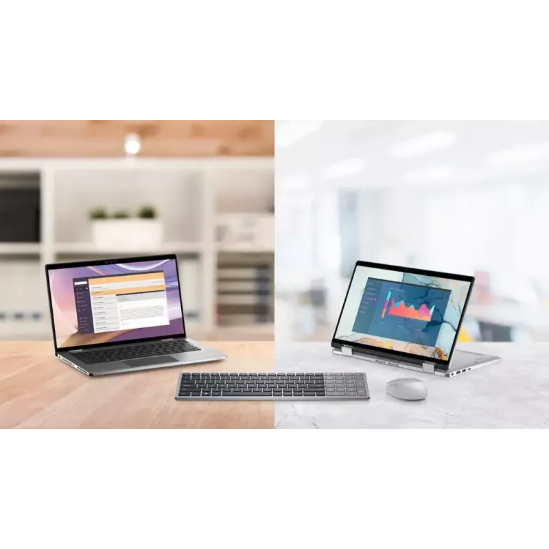 Klaviatuur DELL KB740 Office RF juhtmevaba + Bluetooth QWERTY USA rahvusvaheline hall must