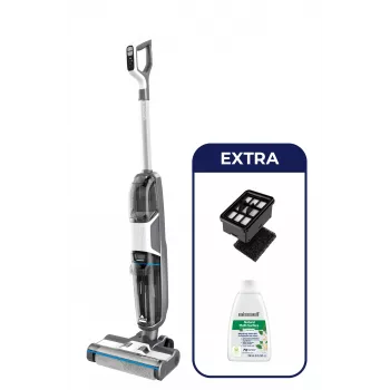 Bissell CrossWave HF3 Cordless Select püsttolmuimeja aku Märg- ja kuivpuhastus Kotita 0 L 255 W Hall, Valge