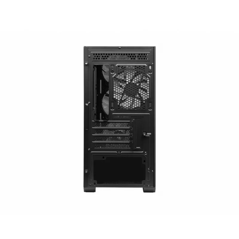 Arvuti korpus MSI MAG FORGE M100A Micro Tower Must karastatud klaasiga, 3x120mm esiventilaatorid, RGB, microATX/Mini‑ITX