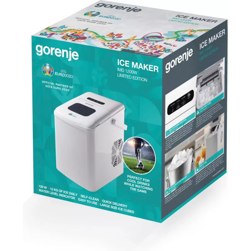 Gorenje IMD1200W jääkuubikumasin Kaasaskantav jääkuubikumasin 12 kg/24 h 120 W Valge