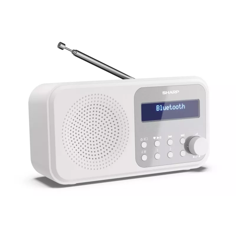 Sharp DR-P420(WH) Tokyo kaasaskantav digitaalraadio, kaasaskantav, digitaalne, DAB, DAB+, FM, automaatne otsing, automaatne häälestus, 2 W, AAC