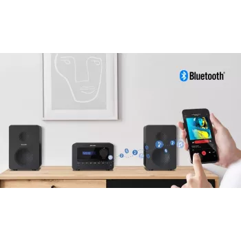 Sharp TOKYO DAB+ HI-FI mikrosüsteem Home audio mikrosüsteem 40 W Must