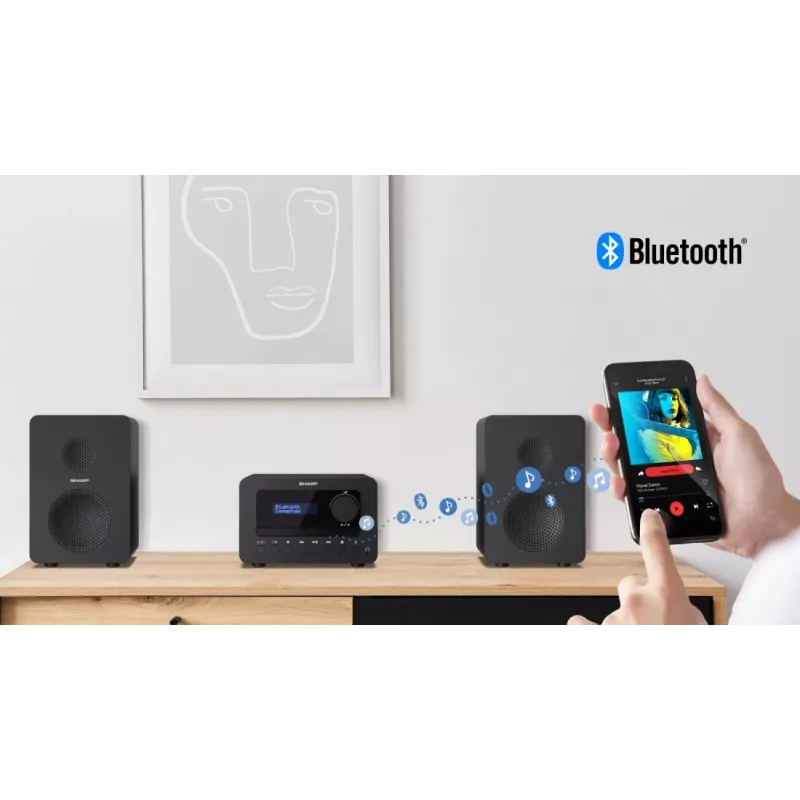 Sharp TOKYO DAB+ HI-FI mikrosüsteem Home audio mikrosüsteem 40 W Must