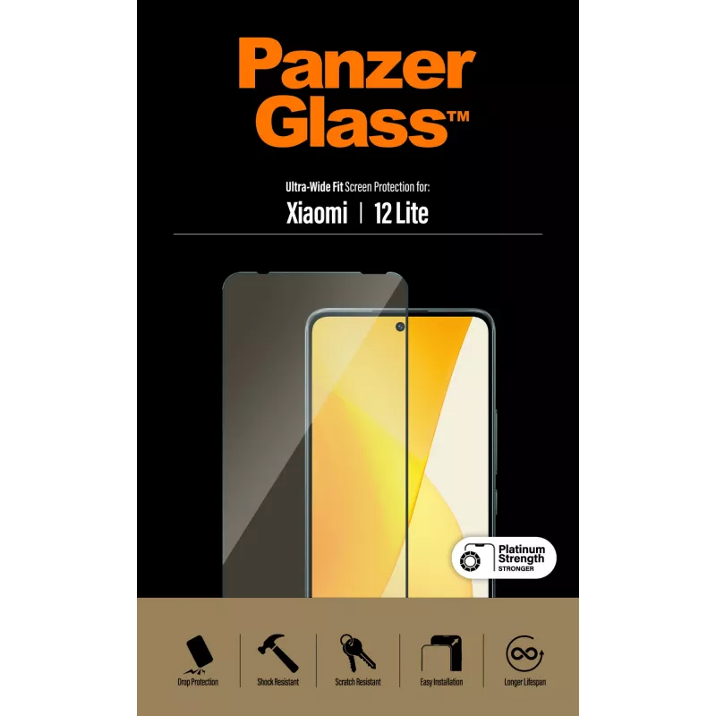 Ekraanikaitse PanzerGlass Xiaomi 12 Lite Ultra-Wide Fit, kriimustus- ja põrutuskindel