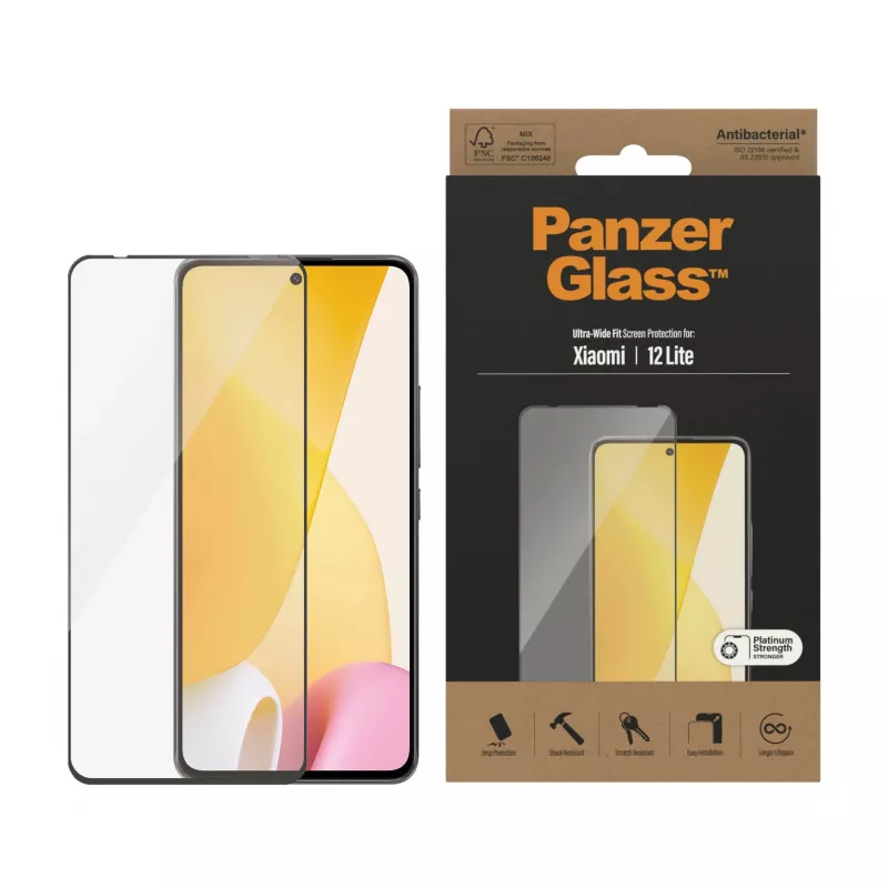 Ekraanikaitse PanzerGlass Xiaomi 12 Lite Ultra-Wide Fit, kriimustus- ja põrutuskindel