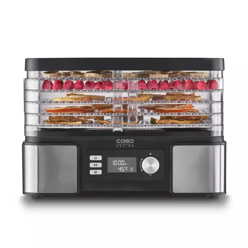Toidukuivati Caso DH 450 — 5 alust, võimsus 370–450 W