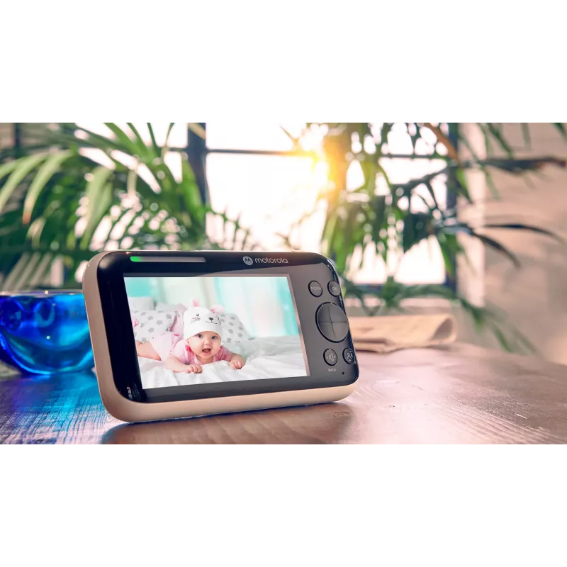 Video beebimonitor Motorola PIP1500 5-tollise ekraaniga, 480×272, 2,4 GHz FHSS, 300 m ulatus, 2800 mAh aku