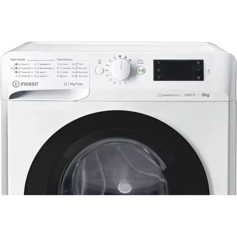 Indesit MTWSE 61294 WK EE pesumasin eesttäidetav 6 kg 1151 p/min Valge