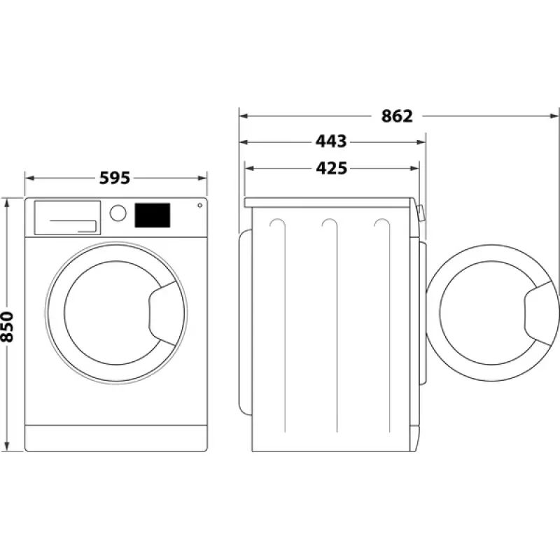 Indesit MTWSE 61294 WK EE pesumasin eesttäidetav 6 kg 1151 p/min Valge