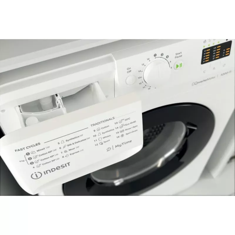 Indesit MTWSA 61294 WK EE pesumasin eestlaetav 6 kg 1151 RPM Valge