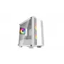 Arvuti korpus DeepCool CC360 WH ARGB Mini Tower Valge — Micro‑ATX/Mini‑ITX, karastatud klaas, 2x 3,5 tolli + 3x 2,5 tolli, 2x eesmine 120 mm ventilaator