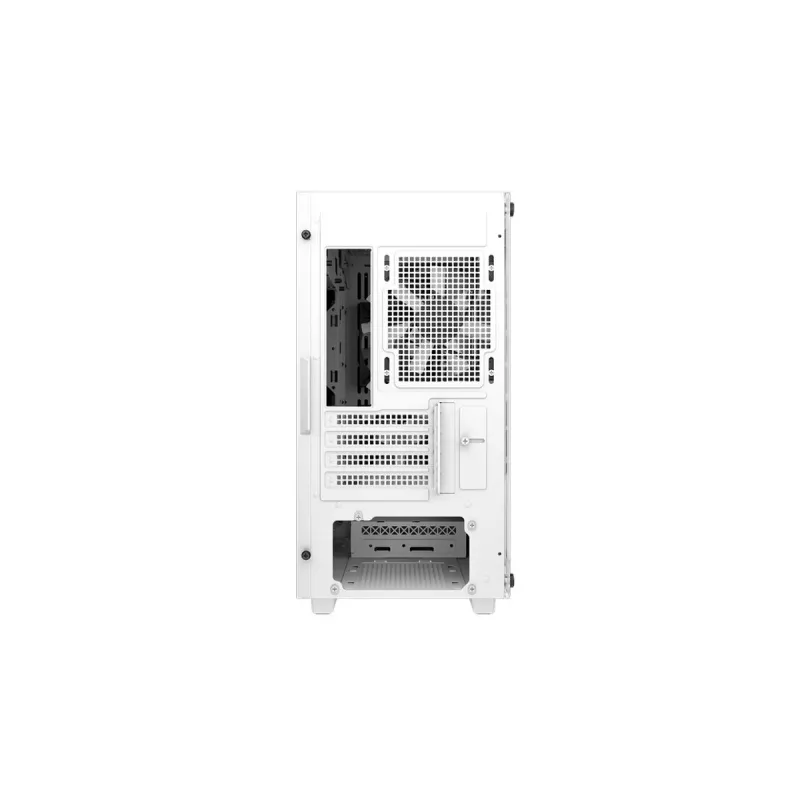 Arvuti korpus DeepCool CC360 WH ARGB Mini Tower Valge — Micro‑ATX/Mini‑ITX, karastatud klaas, 2x 3,5 tolli + 3x 2,5 tolli, 2x eesmine 120 mm ventilaator