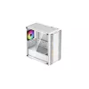Arvuti korpus DeepCool CC360 WH ARGB Mini Tower Valge — Micro‑ATX/Mini‑ITX, karastatud klaas, 2x 3,5 tolli + 3x 2,5 tolli, 2x eesmine 120 mm ventilaator