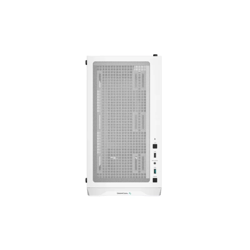 Arvuti korpus DeepCool CC360 WH ARGB Mini Tower Valge — Micro‑ATX/Mini‑ITX, karastatud klaas, 2x 3,5 tolli + 3x 2,5 tolli, 2x eesmine 120 mm ventilaator