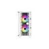 Arvuti korpus DeepCool CC360 WH ARGB Mini Tower Valge — Micro‑ATX/Mini‑ITX, karastatud klaas, 2x 3,5 tolli + 3x 2,5 tolli, 2x eesmine 120 mm ventilaator