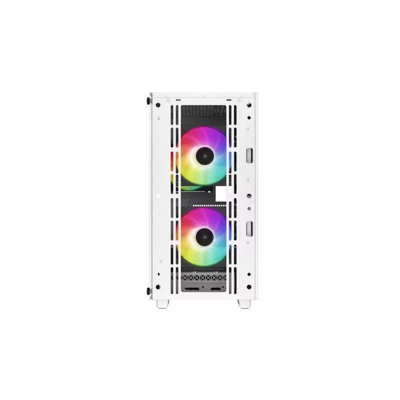 Arvuti korpus DeepCool CC360 WH ARGB Mini Tower Valge — Micro‑ATX/Mini‑ITX, karastatud klaas, 2x 3,5 tolli + 3x 2,5 tolli, 2x eesmine 120 mm ventilaator