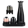 Soola- ja pipraveski komplekt Adler AD 4449B — roostevaba teras/must, 150 ml mahutavus, liitiumaku, 80×80×263 mm