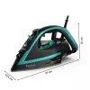Tefal Puregliss FV8066 Dry & Steam triikraud Durilium AirGlide Autoclean tallaga 3000 W Must, Sinine