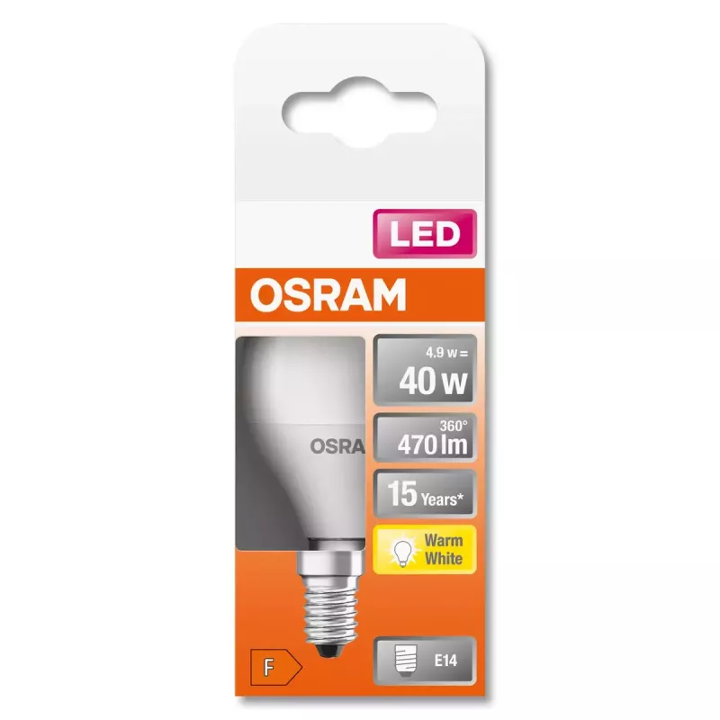 Osram STAR LED pirn 5W E14 Soe valge 2700K 470lm 15000h