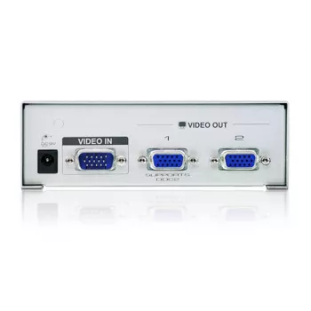 ATEN 2-pordiline VGA videoharu (350 MHz), VGA, 2x VGA, 1920 x 1440 pikslit, hõbedane, metall, 30 m