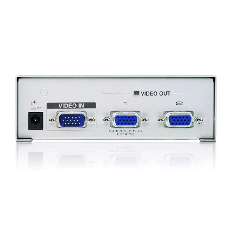 ATEN 2-pordiline VGA videoharu (350 MHz), VGA, 2x VGA, 1920 x 1440 pikslit, hõbedane, metall, 30 m