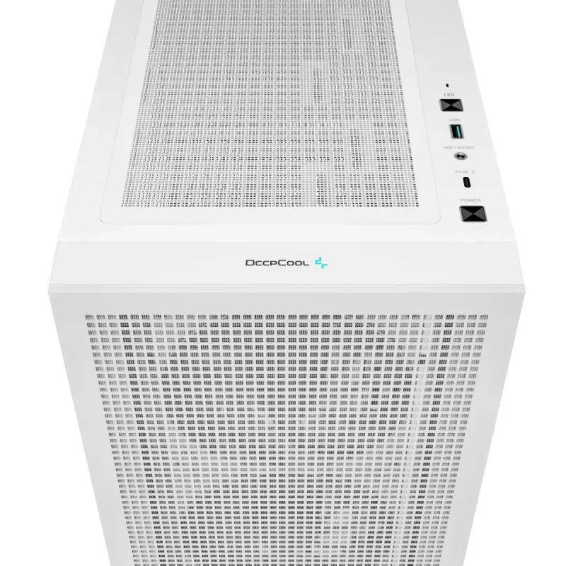 Arvuti korpus DeepCool CH560 DIGITAL WH Midi Tower — valge, EATX/ATX, karastatud klaas, RGB ventilaatorid, USB-C