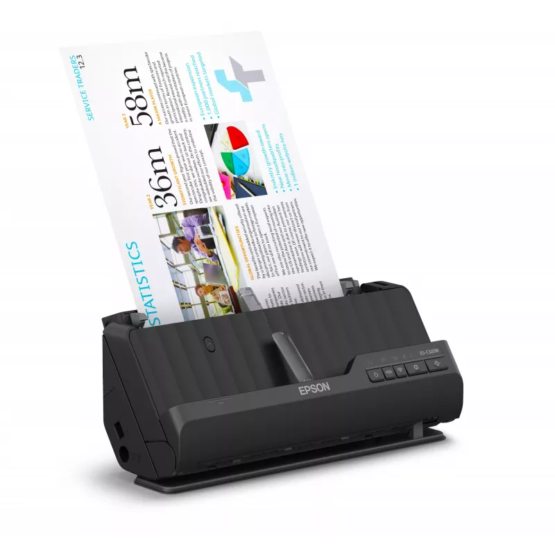 Epson ES-C320W ADF + lehtedega skanner 600 x 600 DPI A4 Must