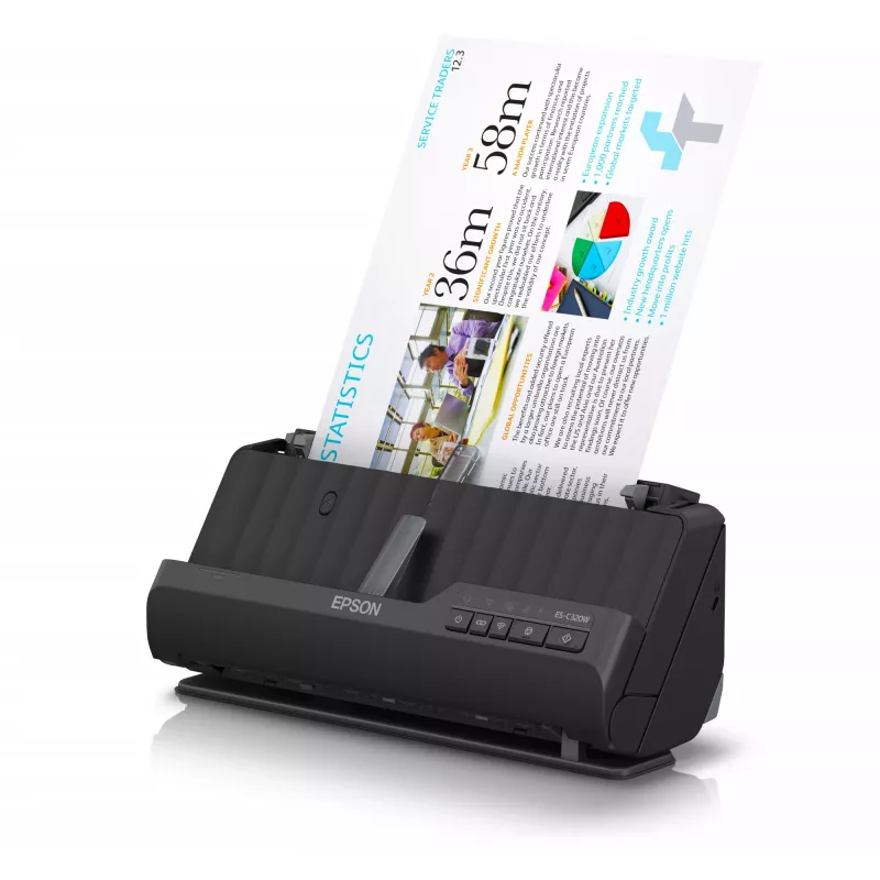 Epson ES-C320W ADF + lehtedega skanner 600 x 600 DPI A4 Must