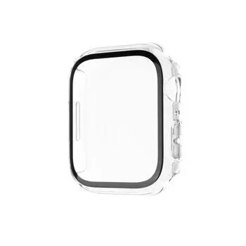 FIXED ekraanikaitse Apple Watch 45mm Series 8 jaoks — polükarbonaadist läbipaistev täisraamiga kaitse
