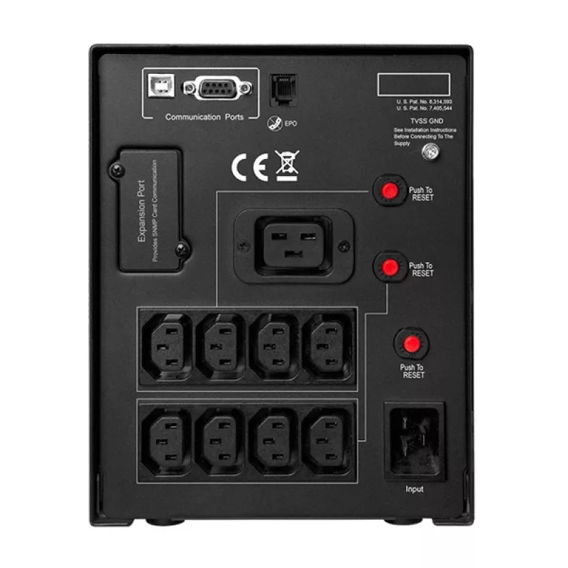 CyberPower PR2200ELCDSL katkematu toiteallikas (UPS) Line-Interactive 2.2 kVA 1980 W 9 vahelduvvoolu pistikupesa